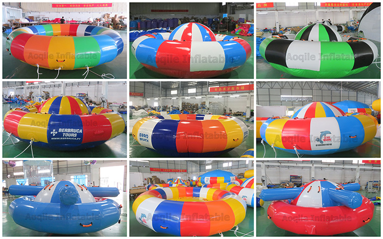 Barco inflable giratorio para discoteca, para deportes acuáticos, remolcable, OVNI volador