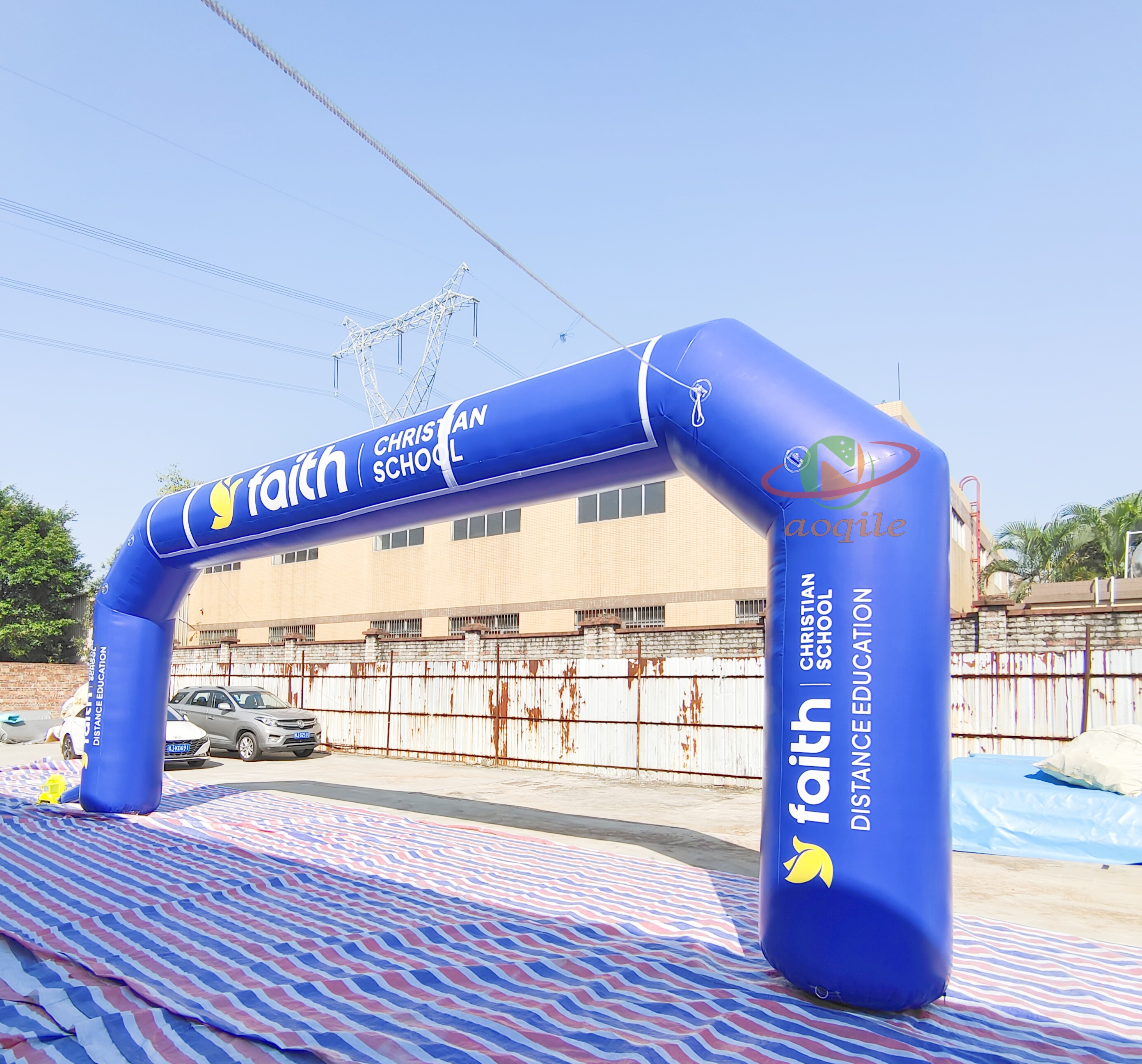 Publicidad de arco de carrera inflable barato, arco de línea de meta de inicio inflable para eventos deportivos