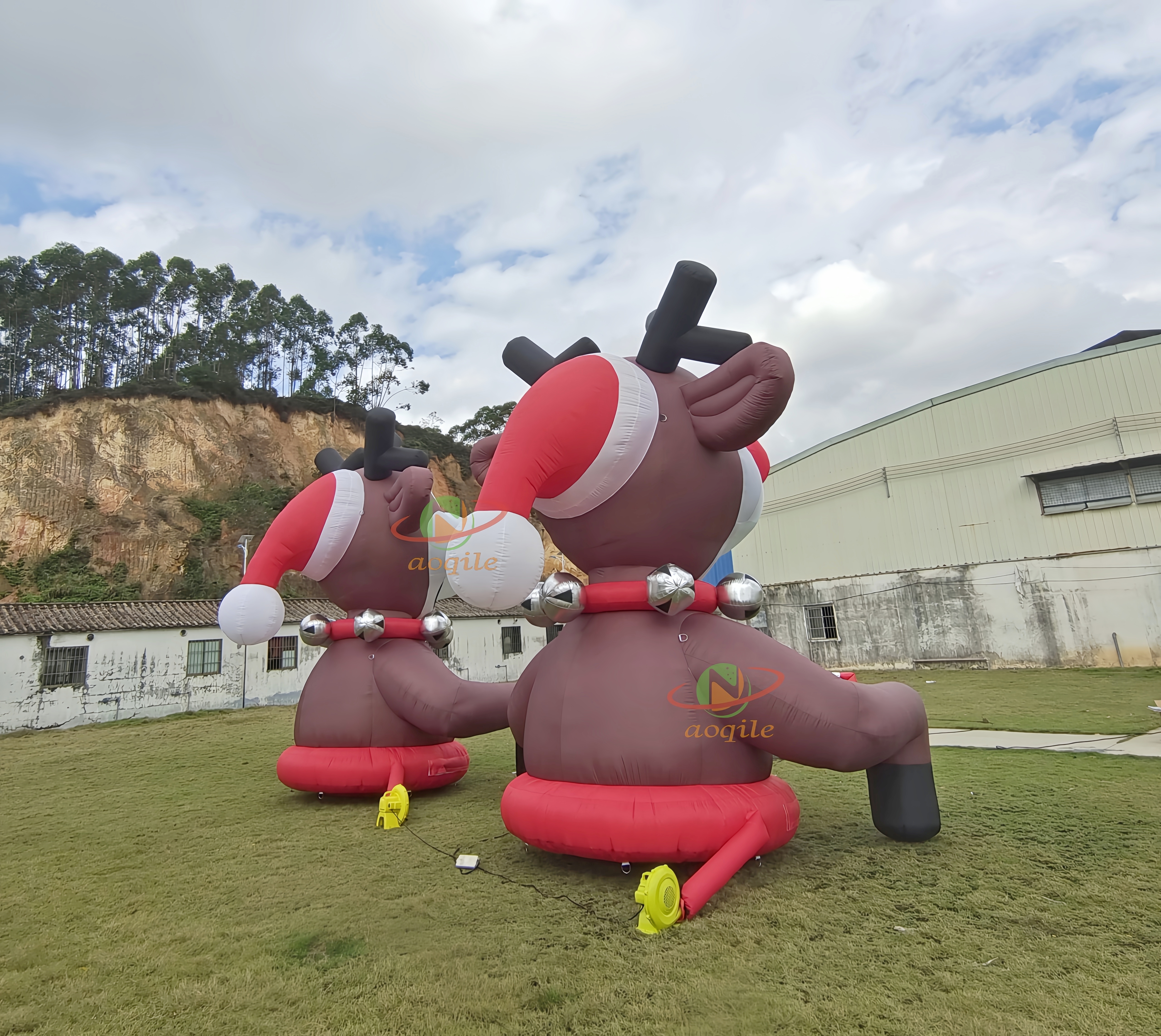 Alce de Navidad inflable para fiesta de Navidad/ciervo de Navidad inflable gigante modelo de Reno inflable gigante