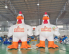 Pollo inflable de la mascota gigante al aire libre de encargo/viñeta de animal inflable del gallo del gallo para hacer publicidad