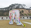 Modelo de elefante gigante inflable publicitario, viñetas de animales de elefante inflable colorido gigante para decoración de fiesta