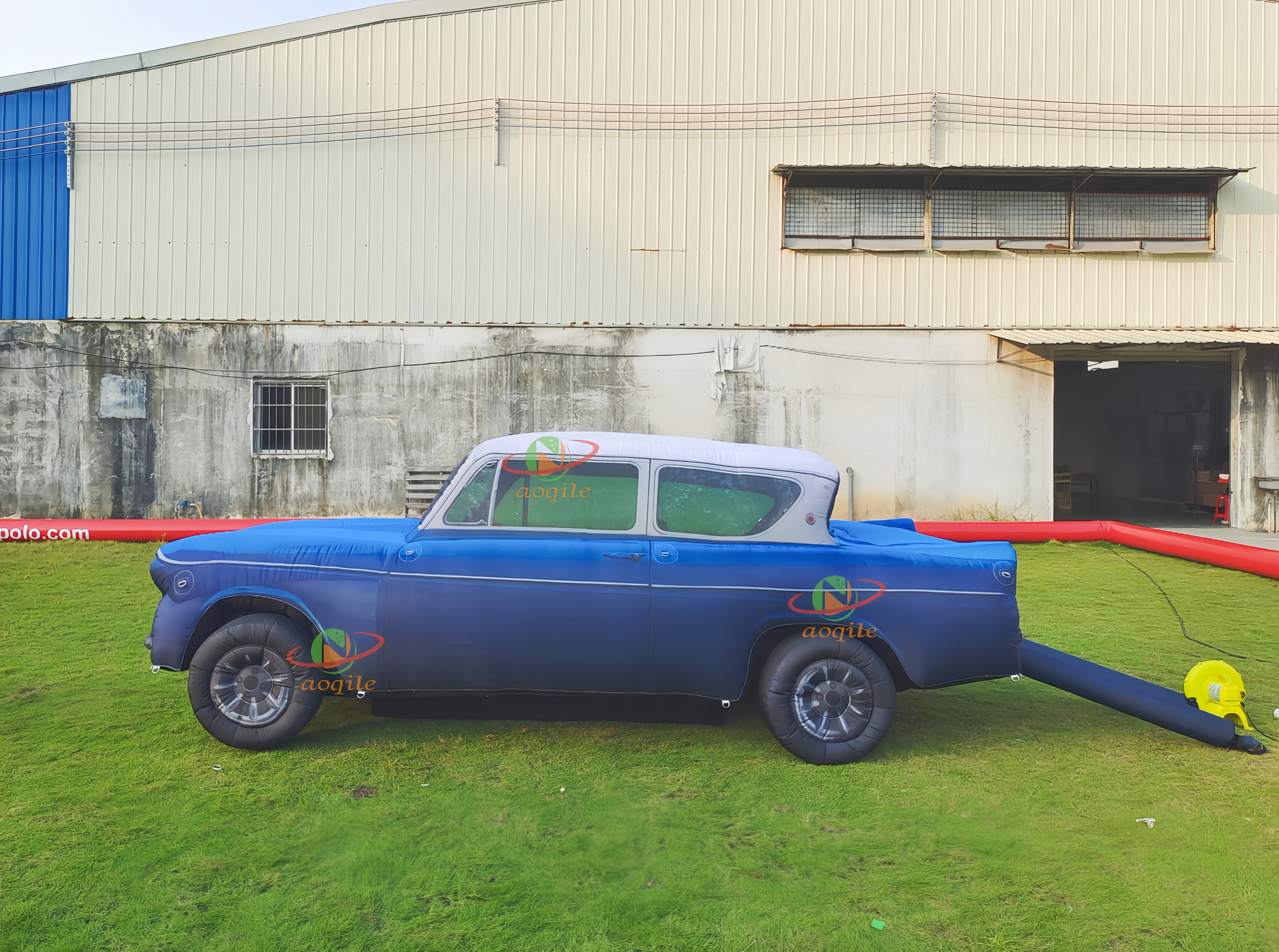 Nuevos coches, diseño personalizado, modelo de coche inflable gigante azul para publicidad