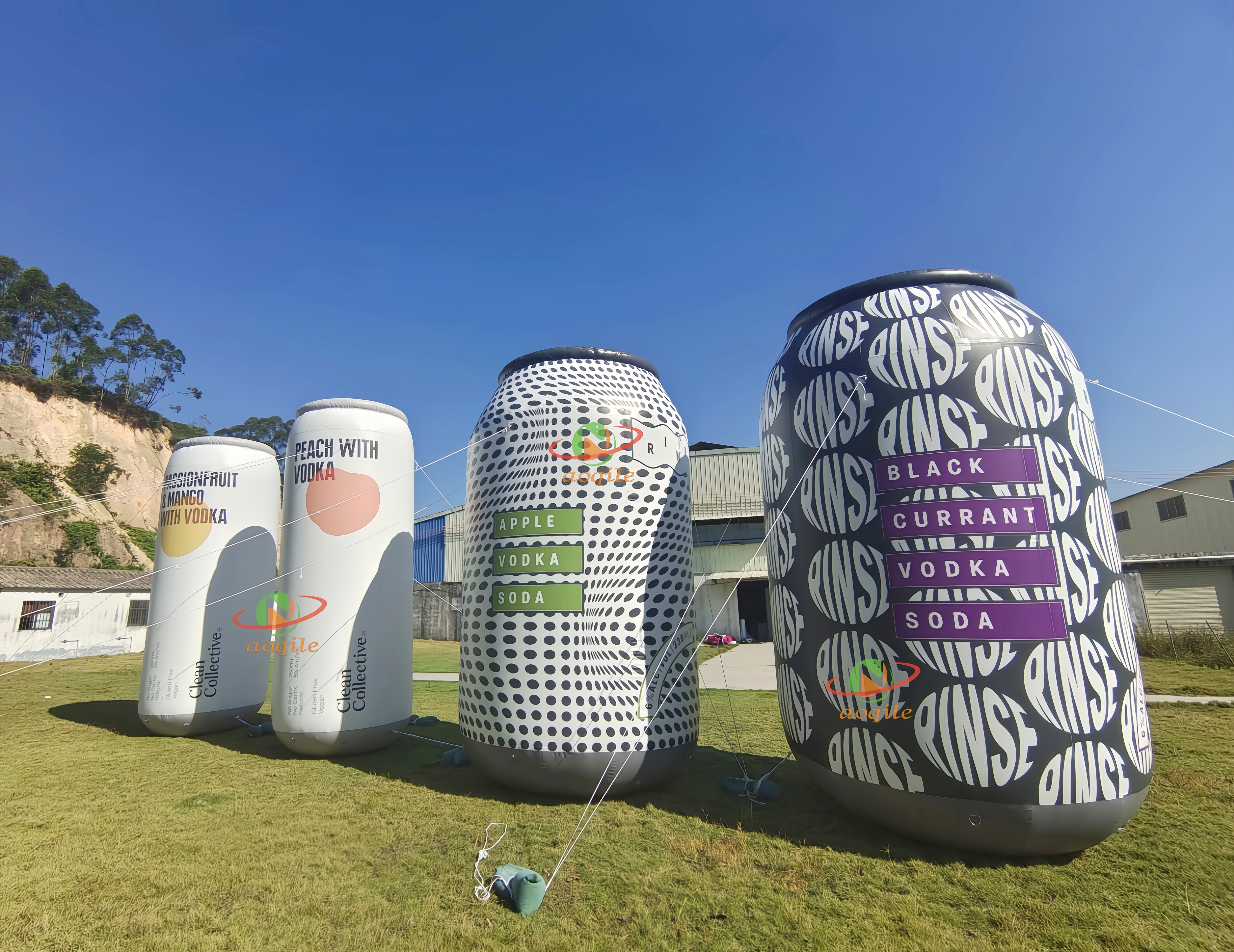 Publicidad de botella inflable para bebidas, suministros para fiestas, utilería