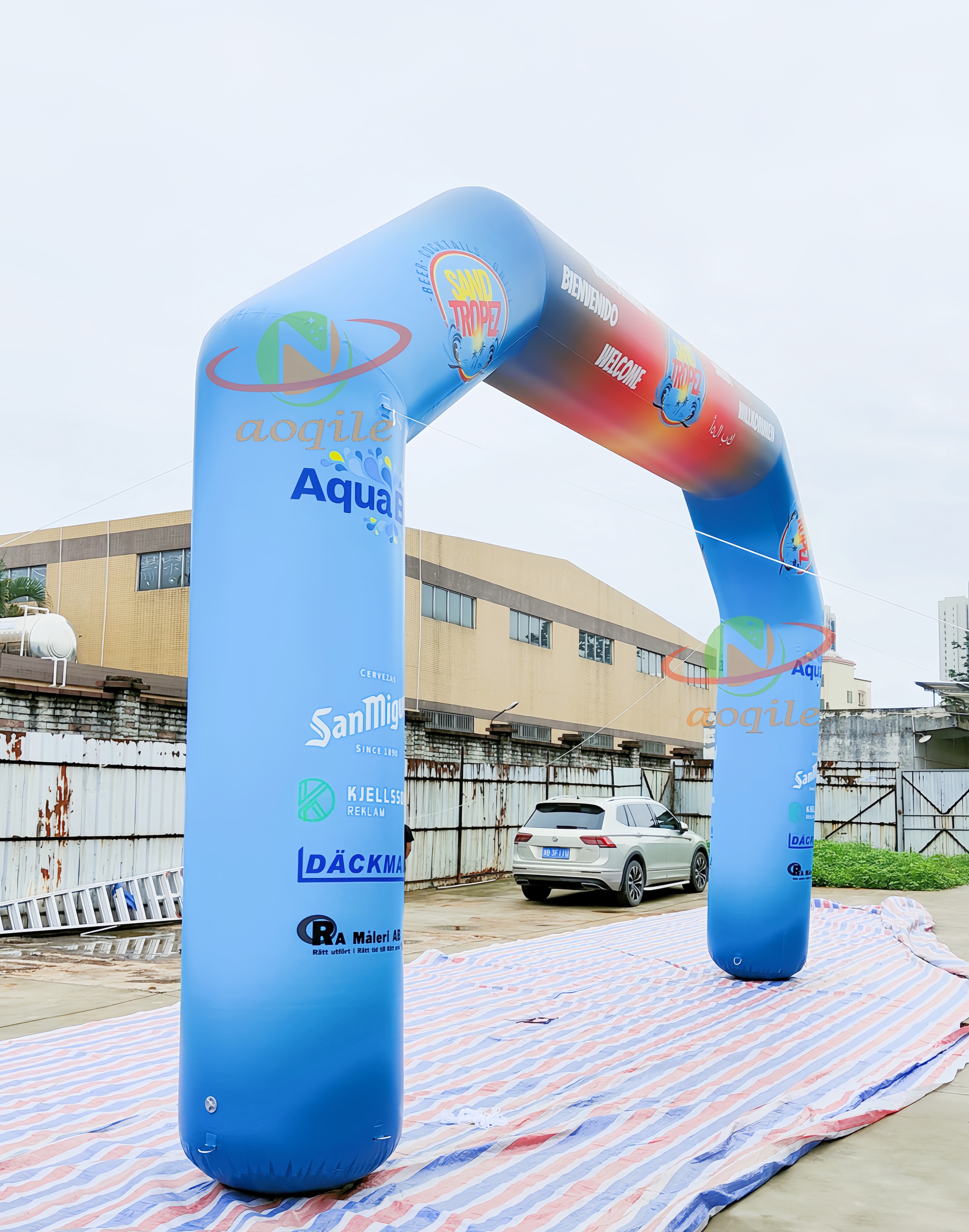 Arco inflable de carrera publicitaria, arco inflable de línea de meta de inicio fabricante China