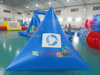 Venta directa de fábrica, boya inflable para parque acuático, marca flotante, triángulo inflable, boya de Color personalizada