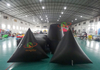 Venta directa de fábrica, boya inflable flotante de agua con marca triangular, boya con publicidad