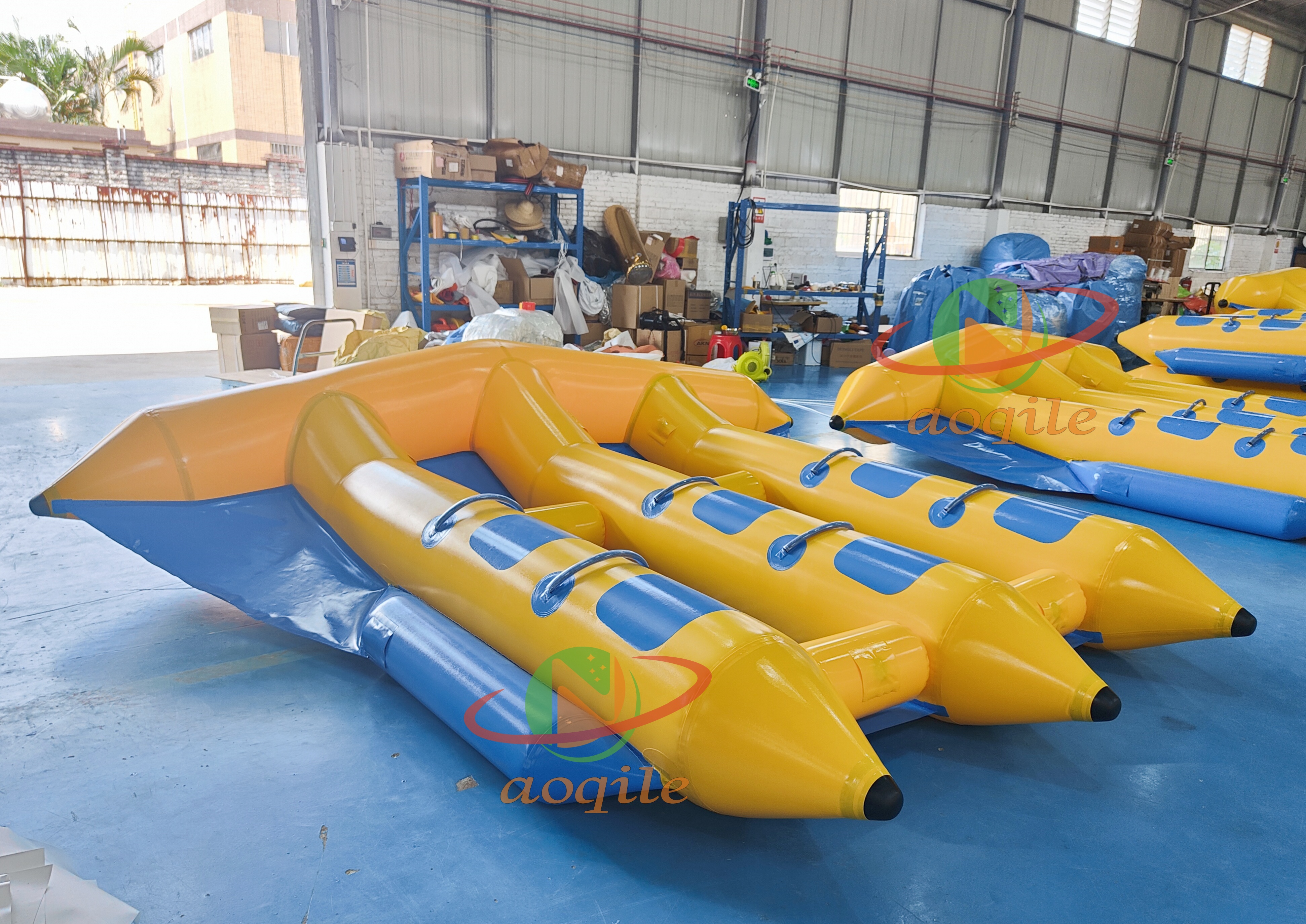 Pez volador inflable Dragable, barco tipo plátano, juego acuático inflable, juguete, pez volador