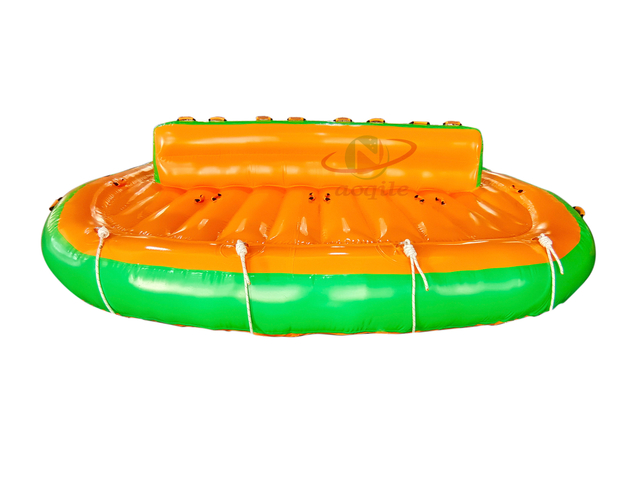 Barco inflable comercial flotante loco UFO remolcable para sofá de esquí acuático