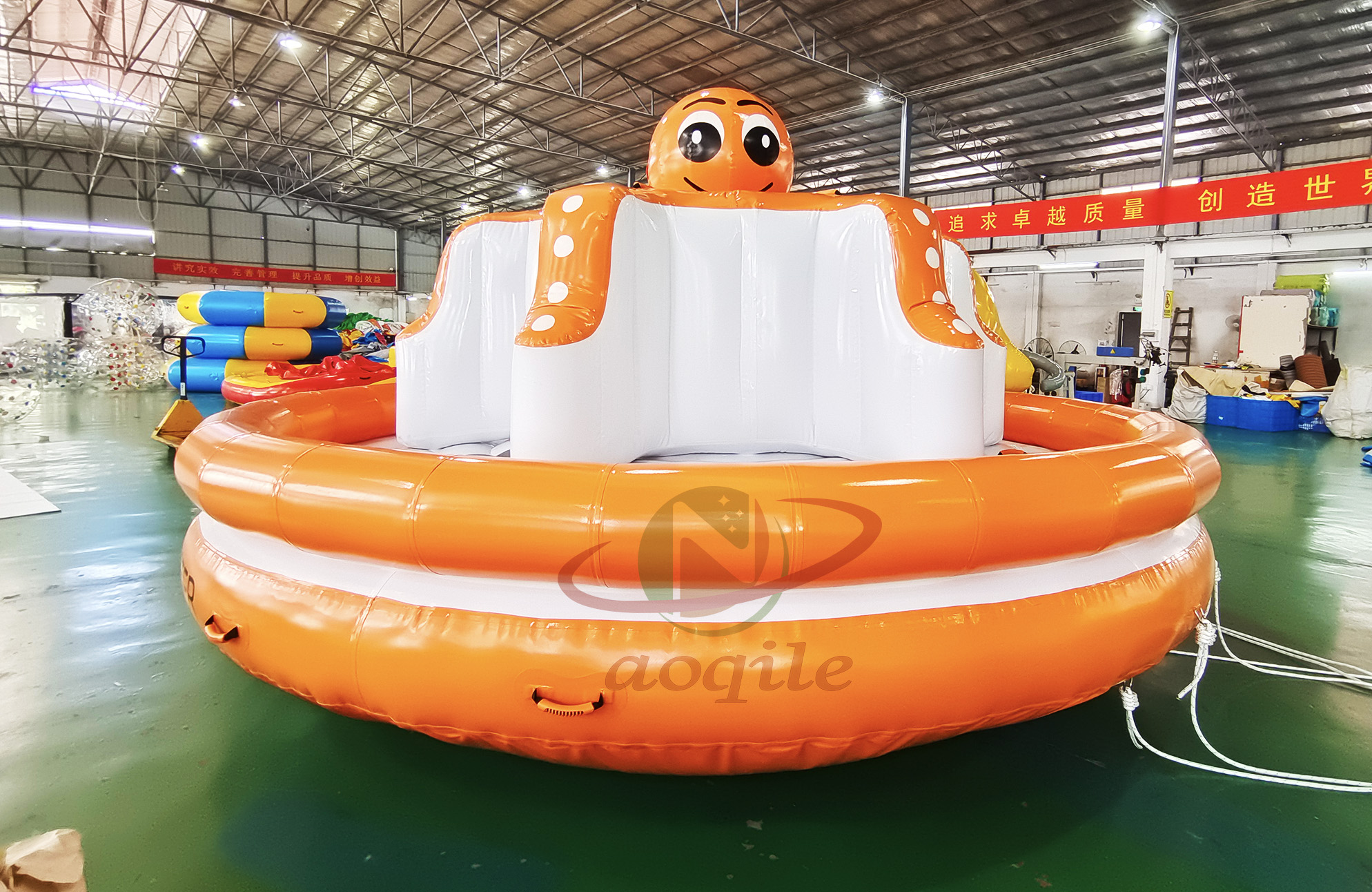 Deportes acuáticos remolcables del pulpo inflable, disco inflable del hilandero del agua remolcable