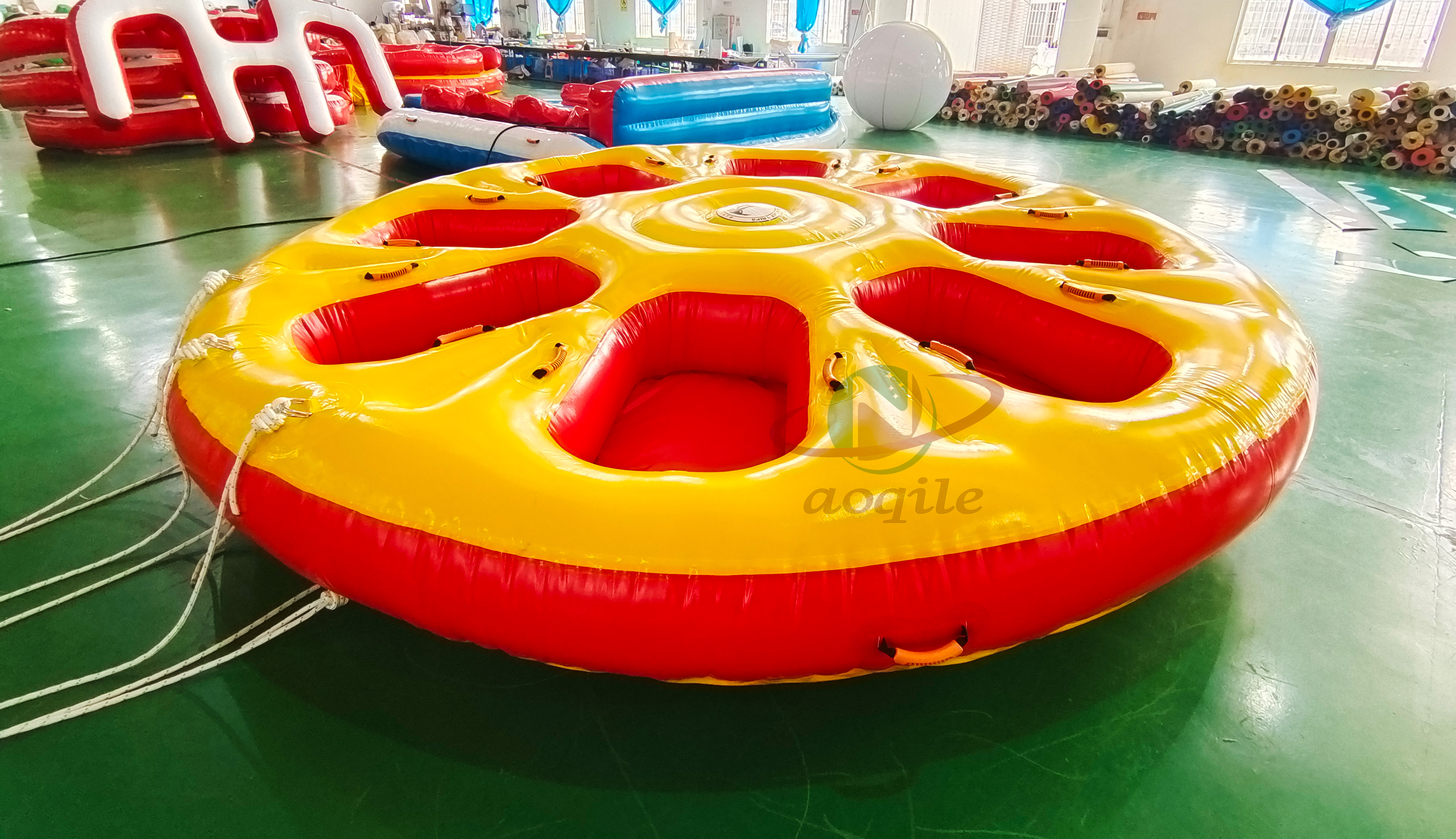 Aoqile de alta calidad Sofá circular inflable Towables para eventos