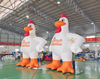 Pollo inflable de la mascota gigante al aire libre de encargo/viñeta de animal inflable del gallo del gallo para hacer publicidad