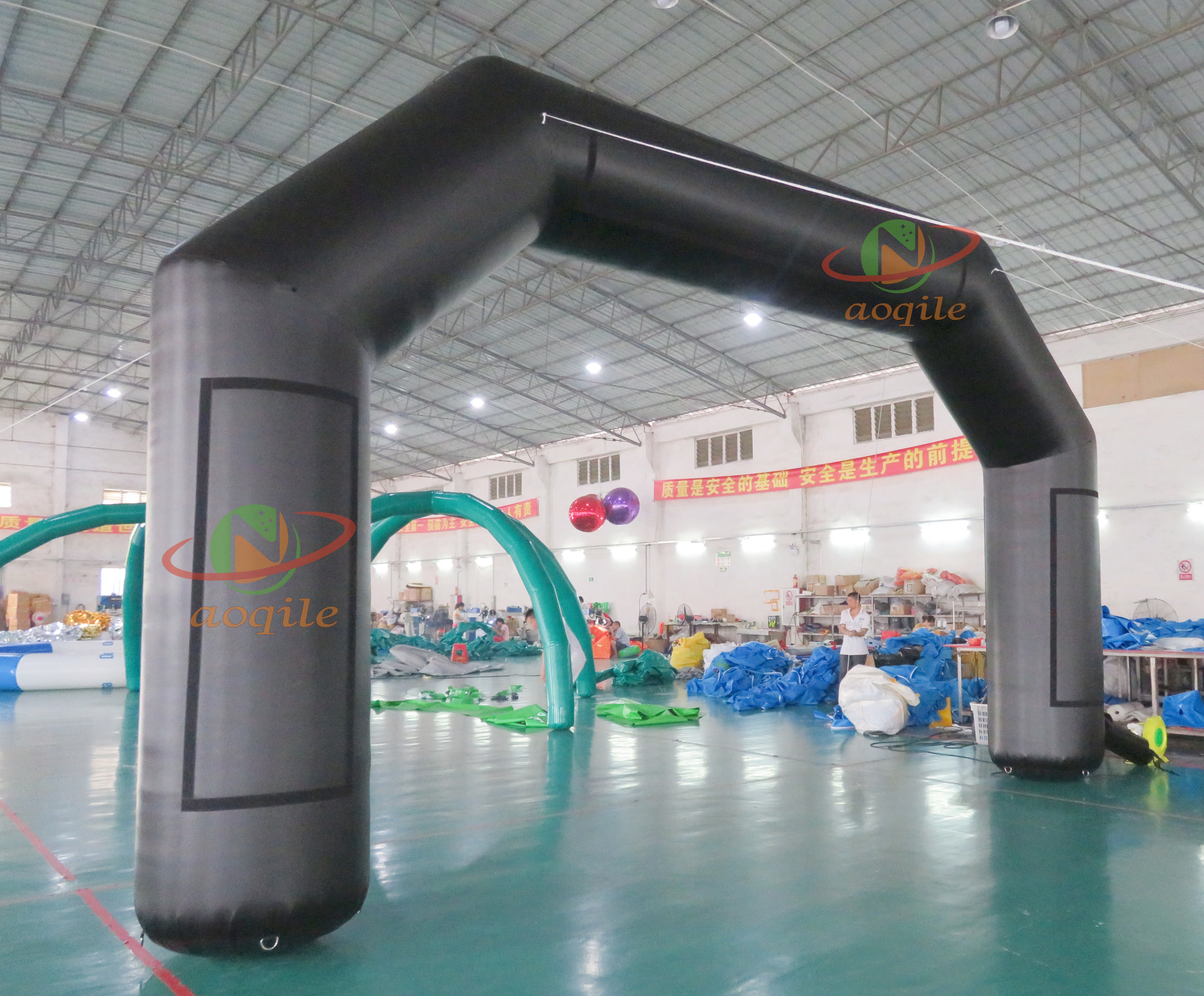 Aoqile Arco de Negocios Personalizado Inflable Grande Plegable para Publicidad al Aire Libre Tienda Actividades de Aniversario para Eventos