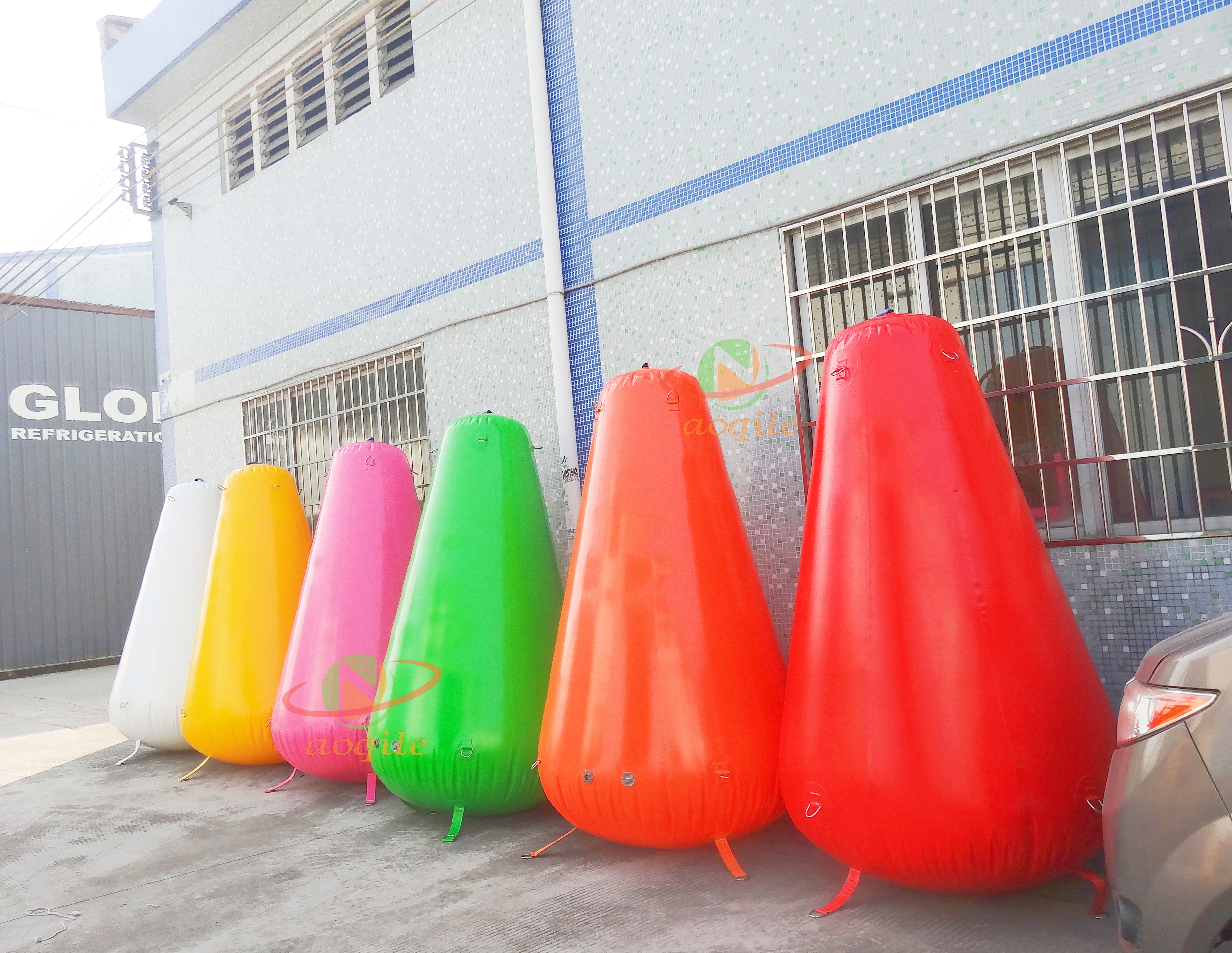 Marca flotante de carrera de agua grande, boya inflable para natación, marca flotante de carrera de mar