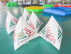 Boya Triangular inflable de alta calidad para deportes acuáticos, boya de natación inflable, marcador flotante