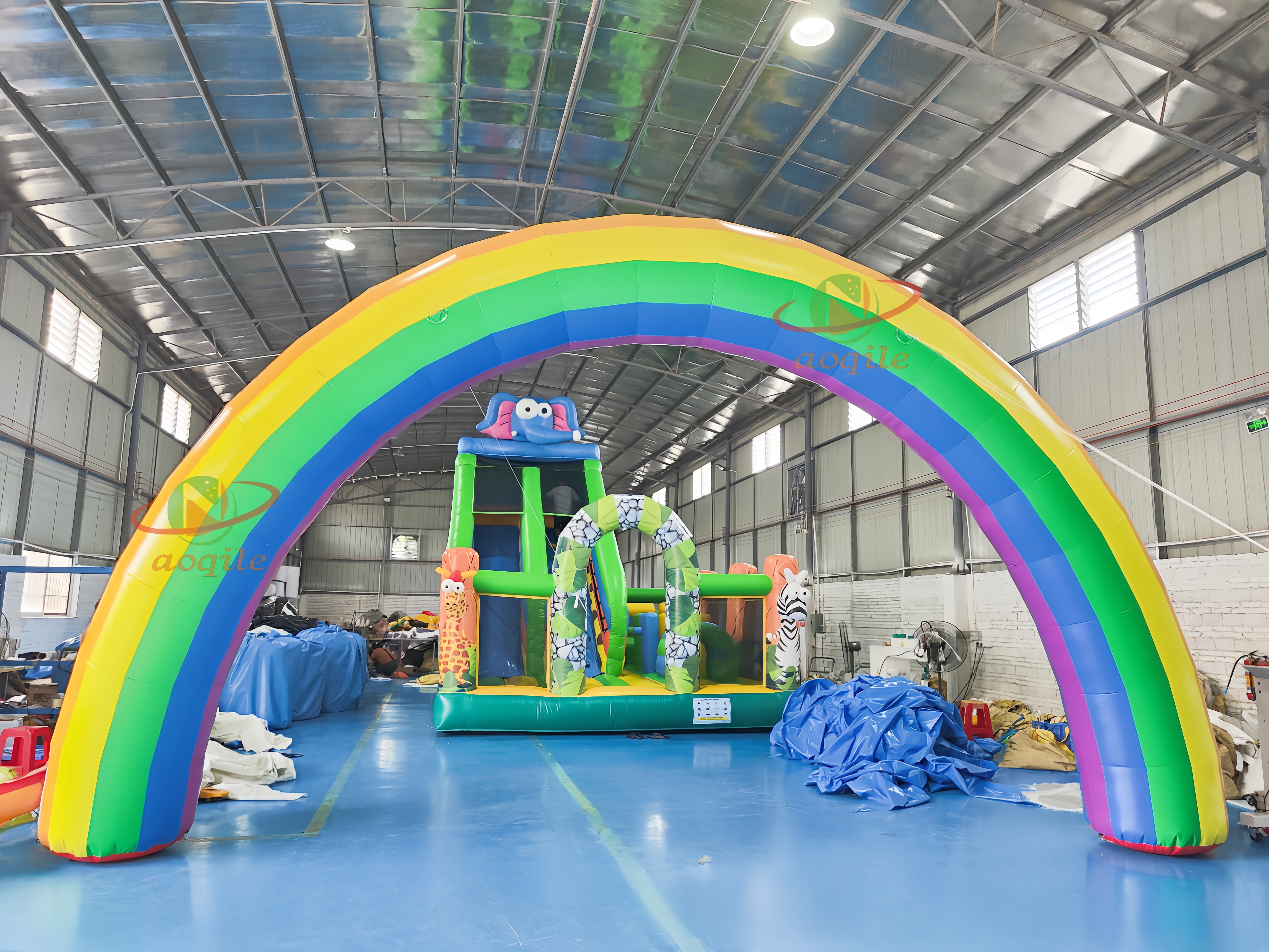 Gran oferta 2024 arco arcoíris inflable, arco de globos arcoíris para eventos