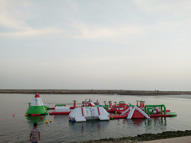 Parque Acuático inflable comercial para adultos, parque acuático flotante para exteriores, lago