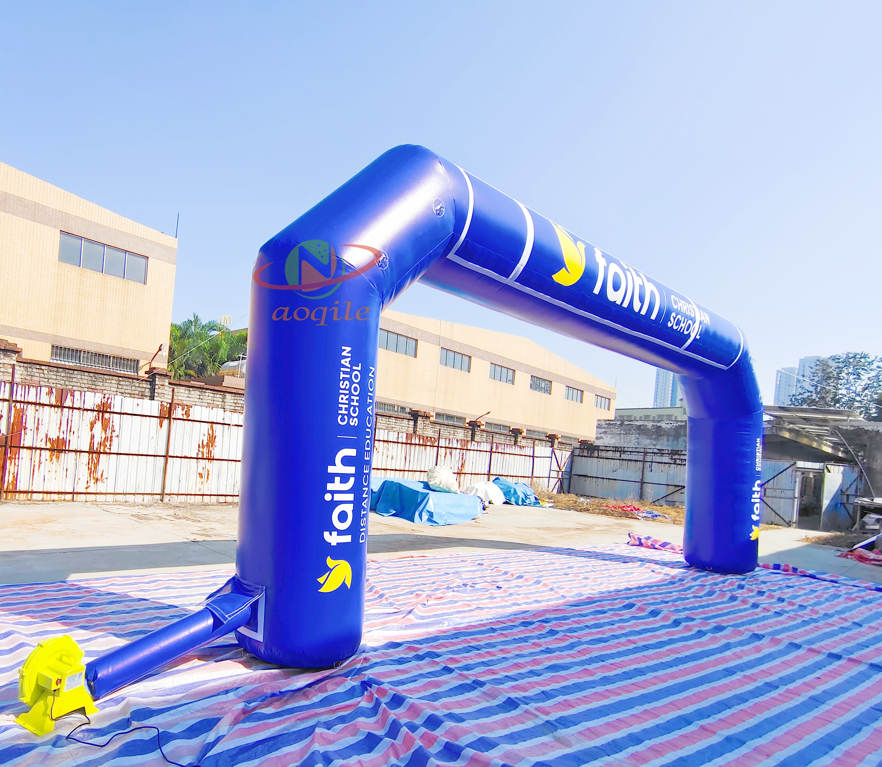 Publicidad de arco de carrera inflable barato, arco de línea de meta de inicio inflable para eventos deportivos