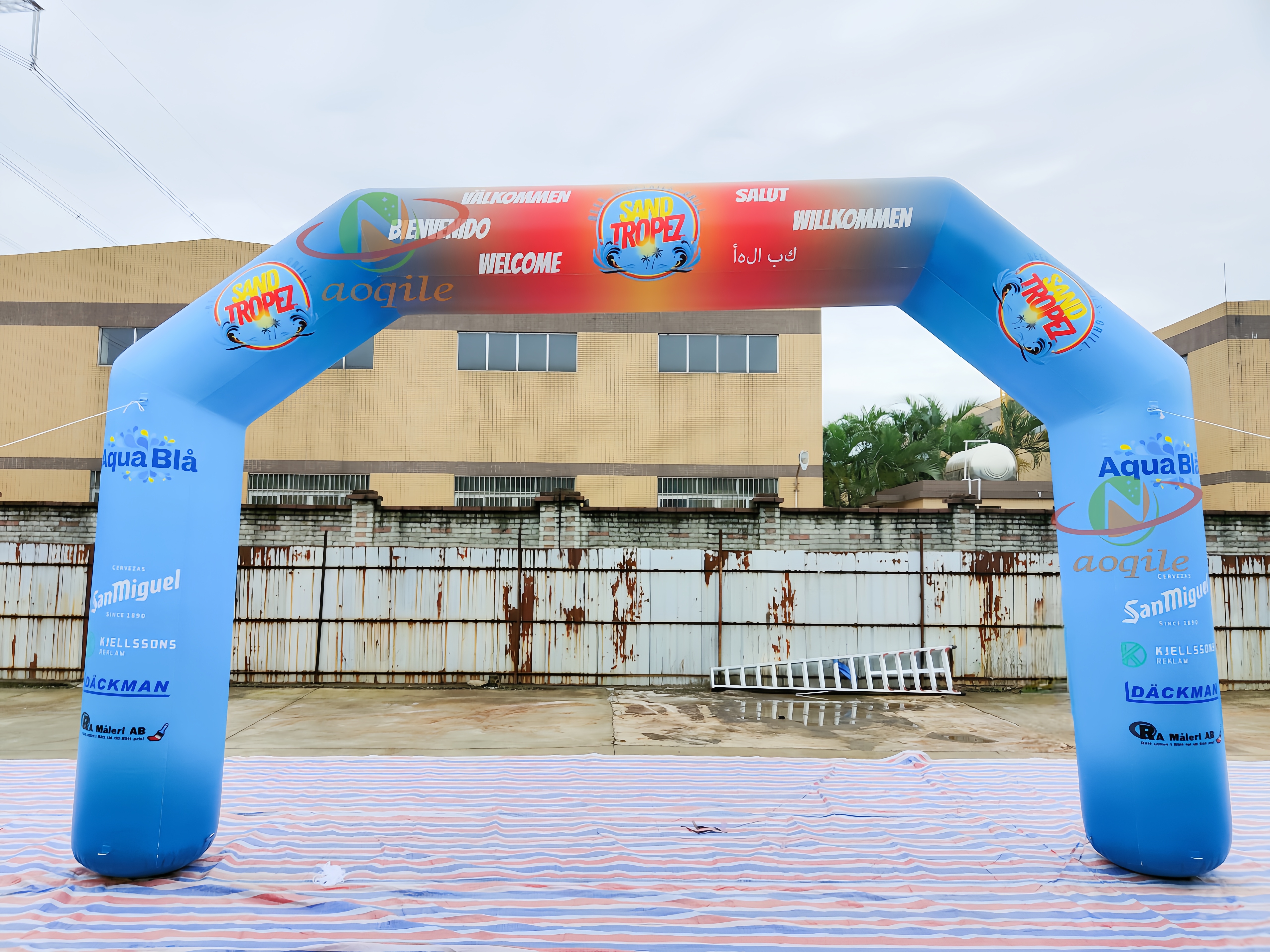 Modelo inflable al aire libre del arco del arco de la publicidad del comienzo y de la meta del acontecimiento