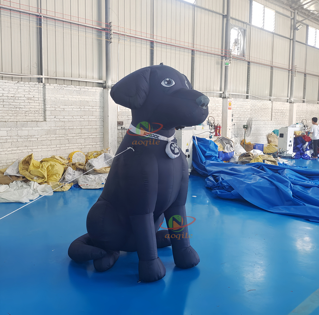 Modelo de perro con globo inflable gigante para decoración publicitaria