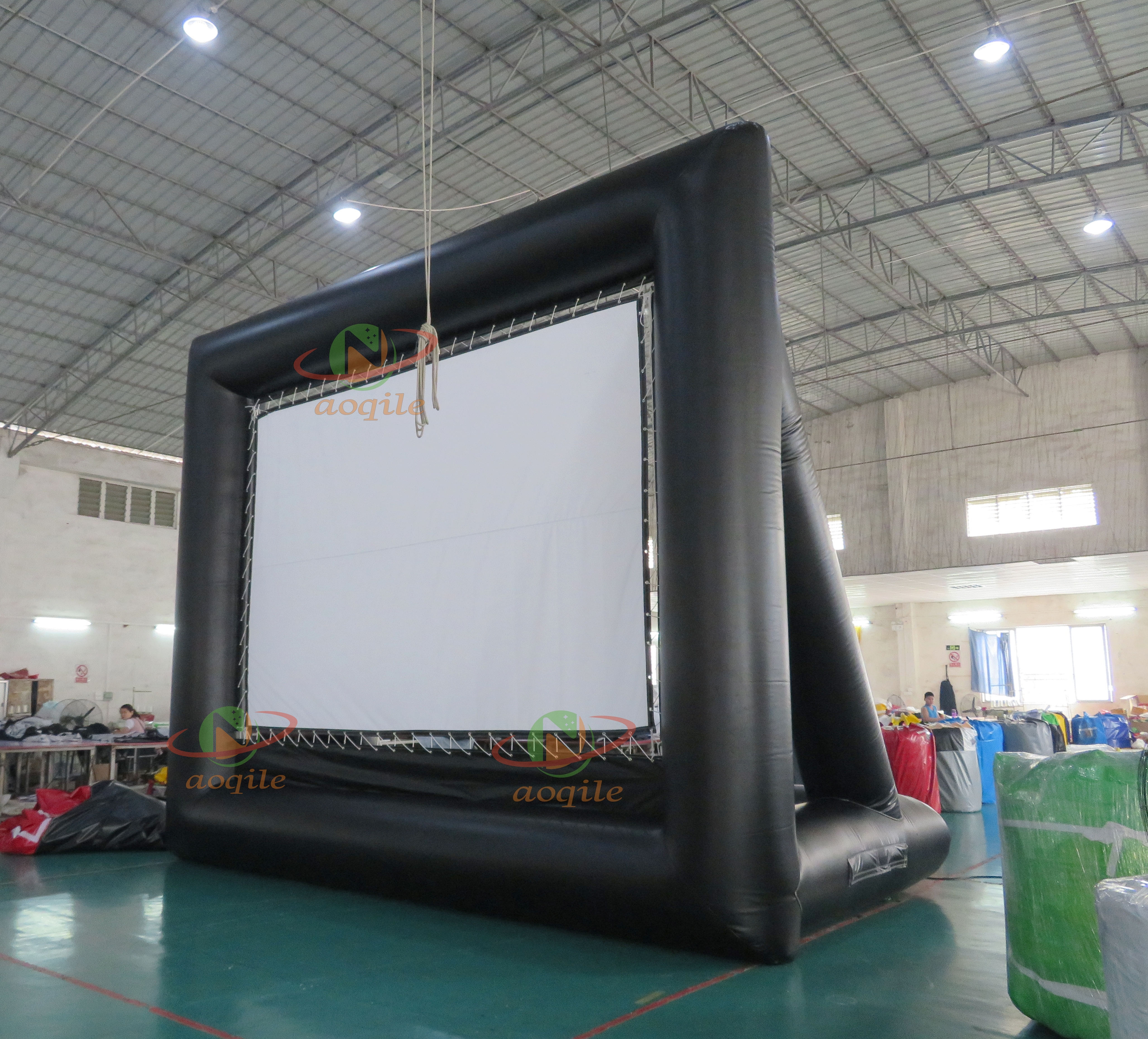 Pantalla de proyector inflable de 16 pies para exteriores de alta calidad, pantalla de película inflable, pantalla Led inflable para alquiler