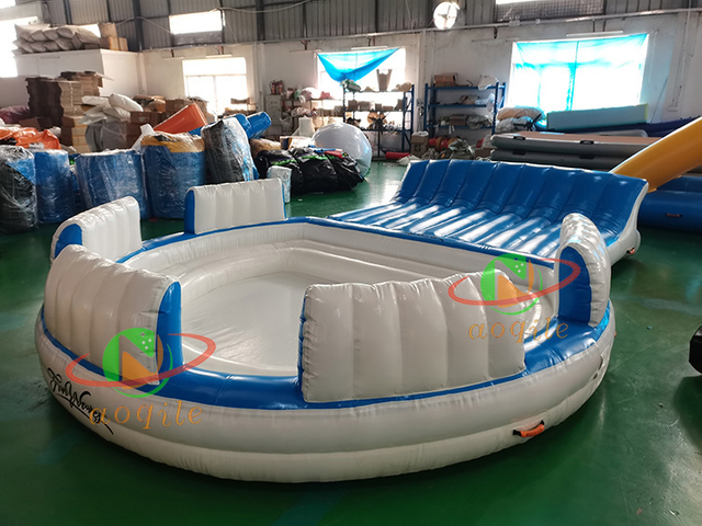 Sillón inflable flotante multifuncional, sofá con respaldo, isla flotante inflable