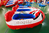 Juegos acuáticos comerciales, sofá flotante inflable para 3 corredores, playa, Bubba, tubo remolcable giratorio loco, sofá de esquí, barco