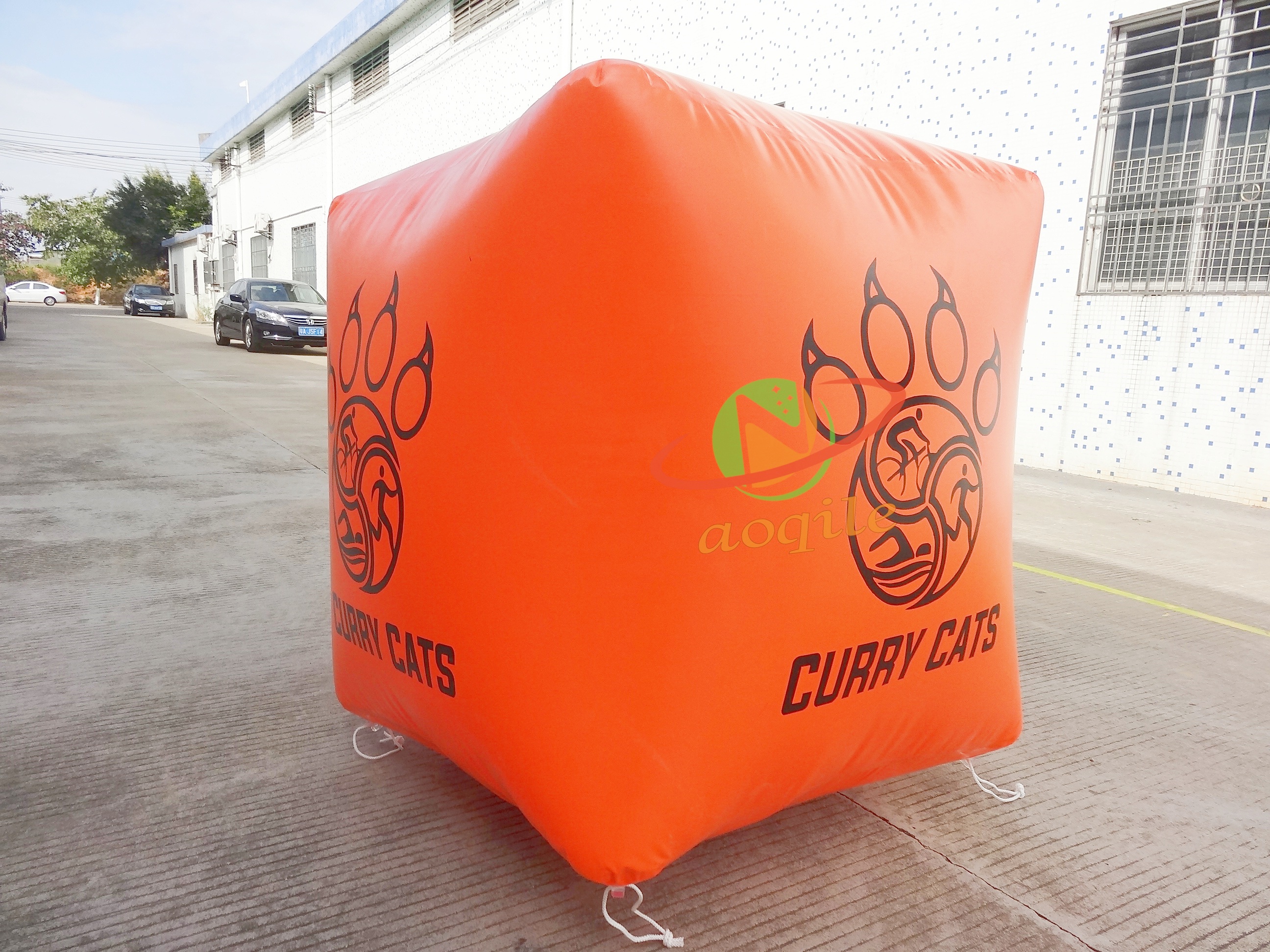 Boya inflable vendedora caliente de la publicidad de los deportes acuáticos de la muestra flotante inflable del cubo de encargo