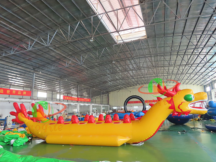 Equipo de barco dragón inflable comercial, pez volador de agua, remolque acuático, barco Banana deportivo