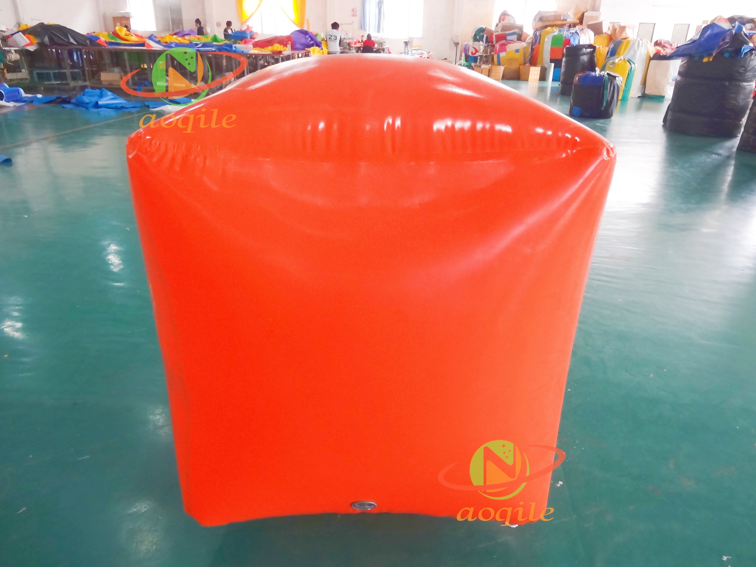 A la venta, boya de cubo inflable de agua, competición de natación, marca de advertencia flotante inflable