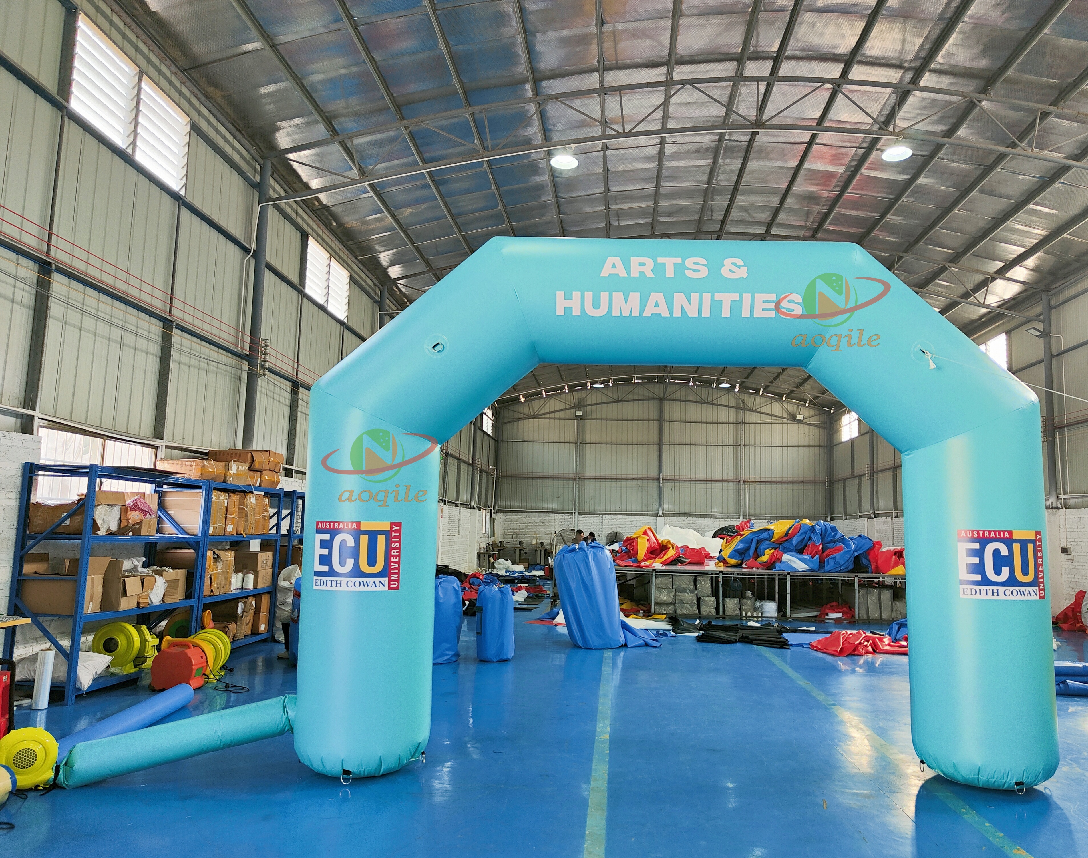 Arco rojo inflable gigante para publicidad, diseño atractivo, para decoración navideña