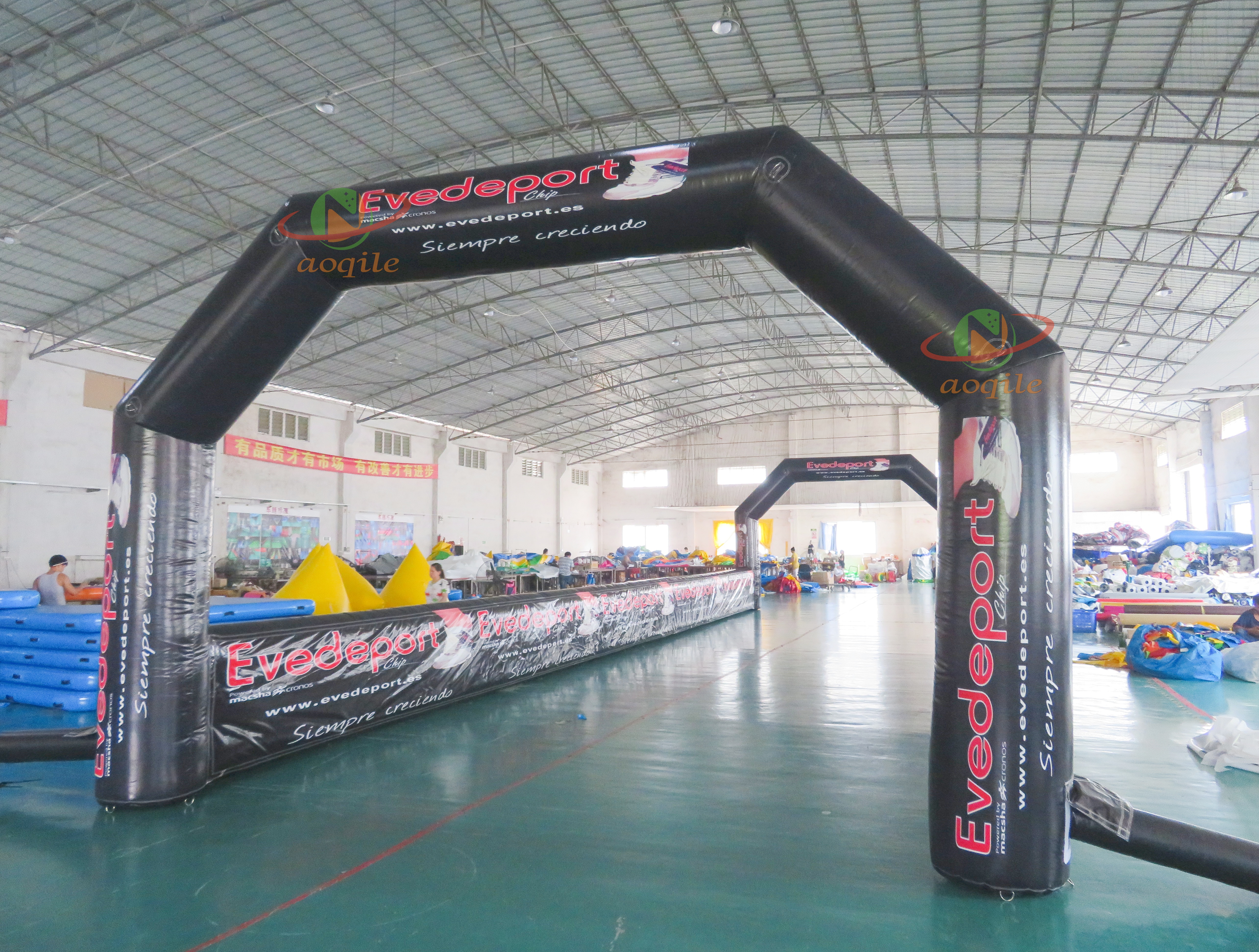 Gran oferta, publicidad personalizada, arco de carrera inflable de inicio y meta para eventos deportivos