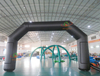 Arco deportivo flotante personalizado para exteriores, publicidad, línea de meta de inicio sellada hermética para evento de natación en agua, arco inflable