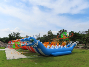 Barco inflable del dragón del agua del juguete del barco inflable de los deportes acuáticos del plátano