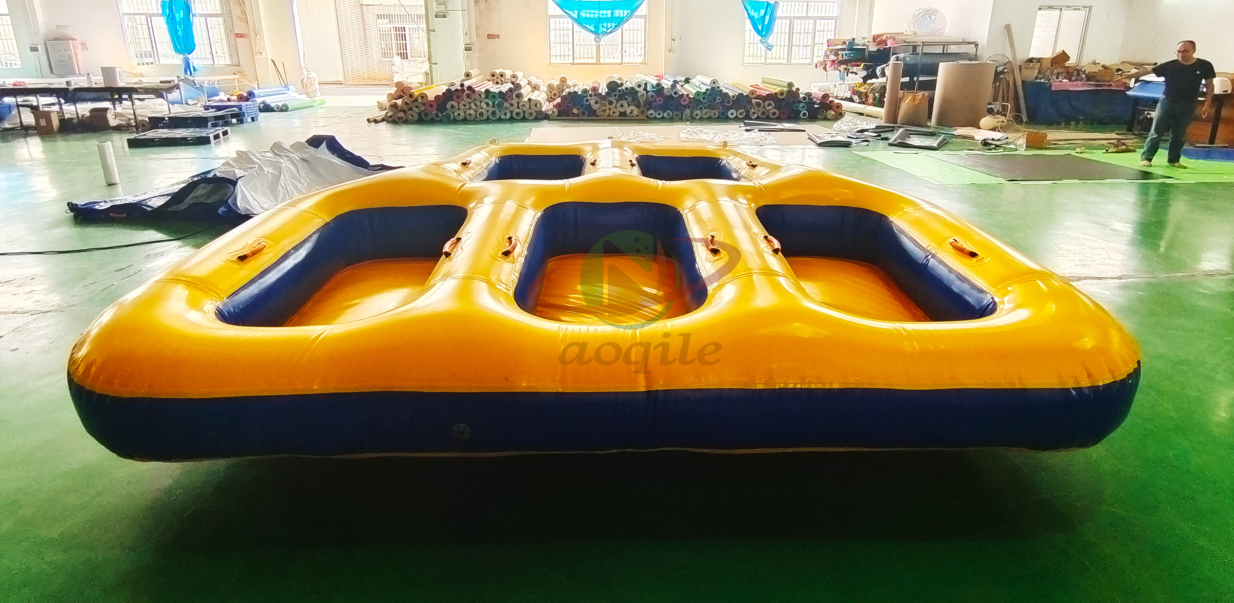 Mar de vacaciones de verano 5 personas estimulante emocionante barco inflable remolcable de lona de PVC