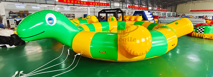 Nuevo diseño de tubo de esquí, barco inflable remolcable para deportes acuáticos, remolcables comerciales, barco de discoteca inflable de tortuga