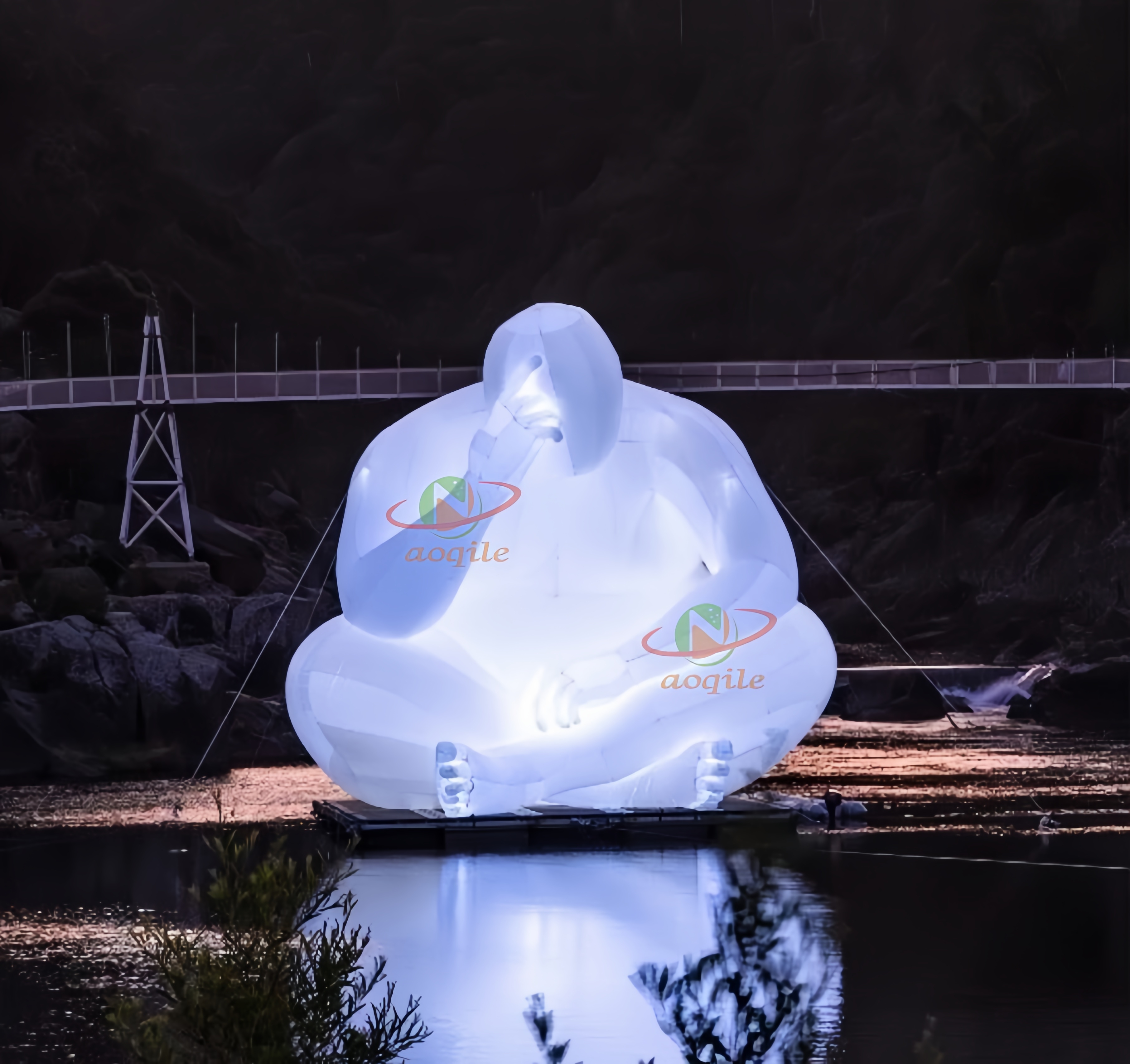 Aoqile gigante gigante inflable LED decoraciones de mascotas Material de PVC, luces LED incorporadas para eventos