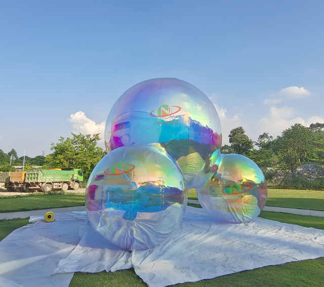 Globo inflable grande personalizado de fábrica de China con espejo de discoteca, bola de espejo inflable para publicidad