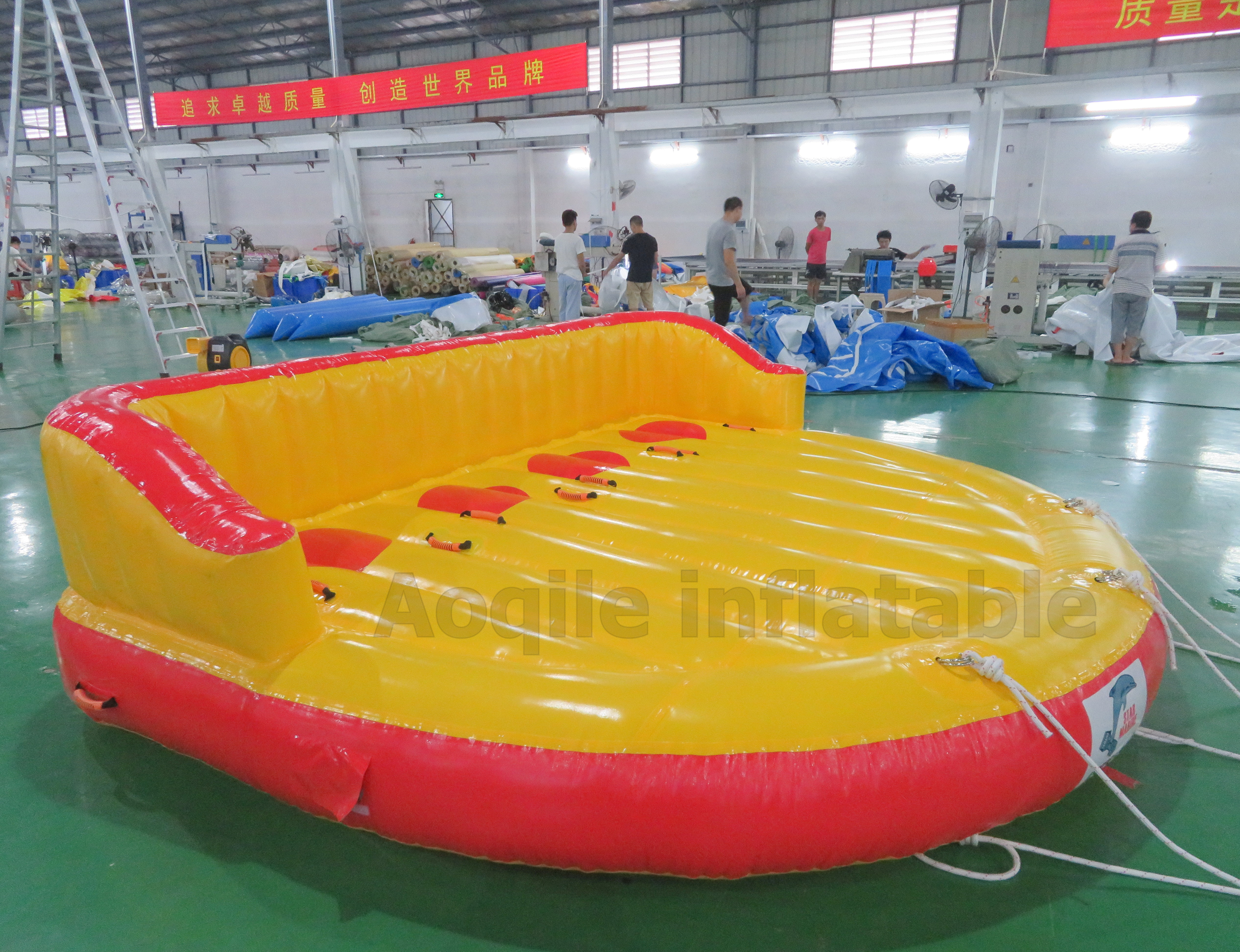 Isla inflable, salón flotante, balsa, barco, tubo inflable de agua, sofá remolcable