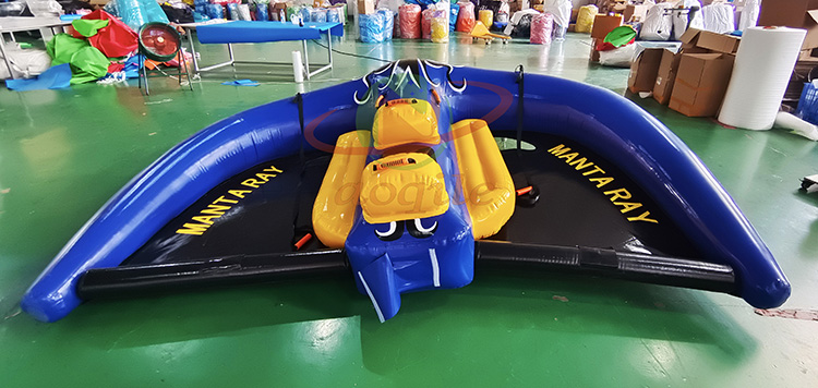 Barco de goma inflable del mar de Manta Ray del pez volador del remolque del entretenimiento del ocio a gran escala