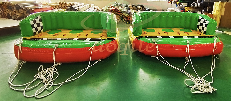 Venta directa de fábrica, sofá inflable remolcable para esquí acuático, barco de plástico de Pvc, barco flotante inflable para deportes acuáticos