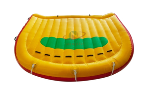 Sofá inflable flotante loco inflable para montar, remolcable para surf, botes remolcables inflables voladores