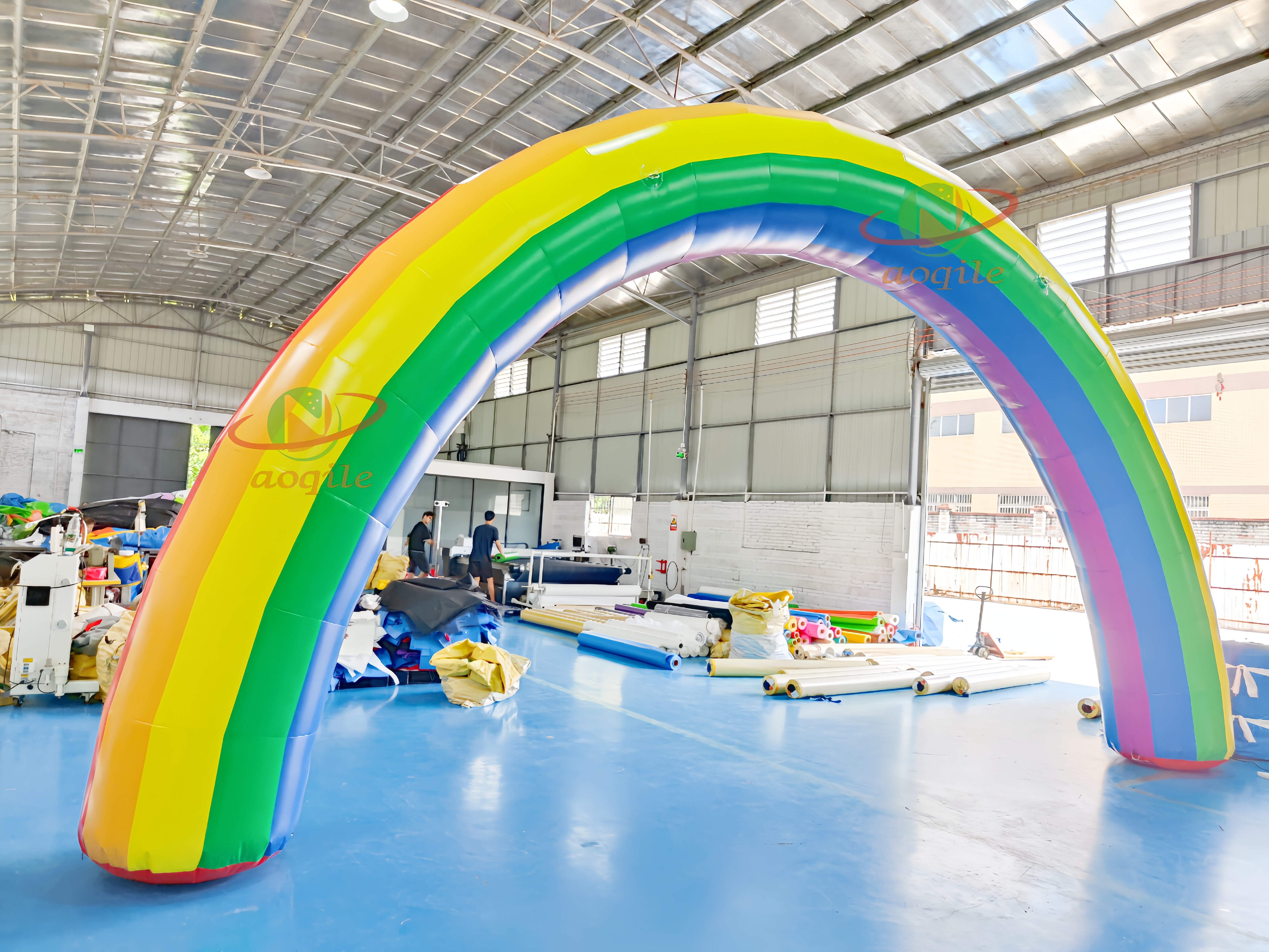 Gran oferta 2024 arco arcoíris inflable, arco de globos arcoíris para eventos