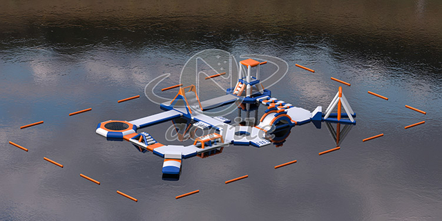 Parque Acuático inflable al aire libre, campo de obstáculos, trampolín flotante de agua grande de Pvc, parque deportivo