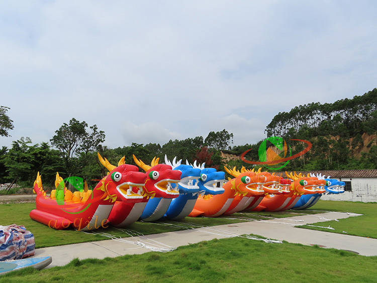 Barco inflable del dragón del agua del juguete del barco inflable de los deportes acuáticos del plátano