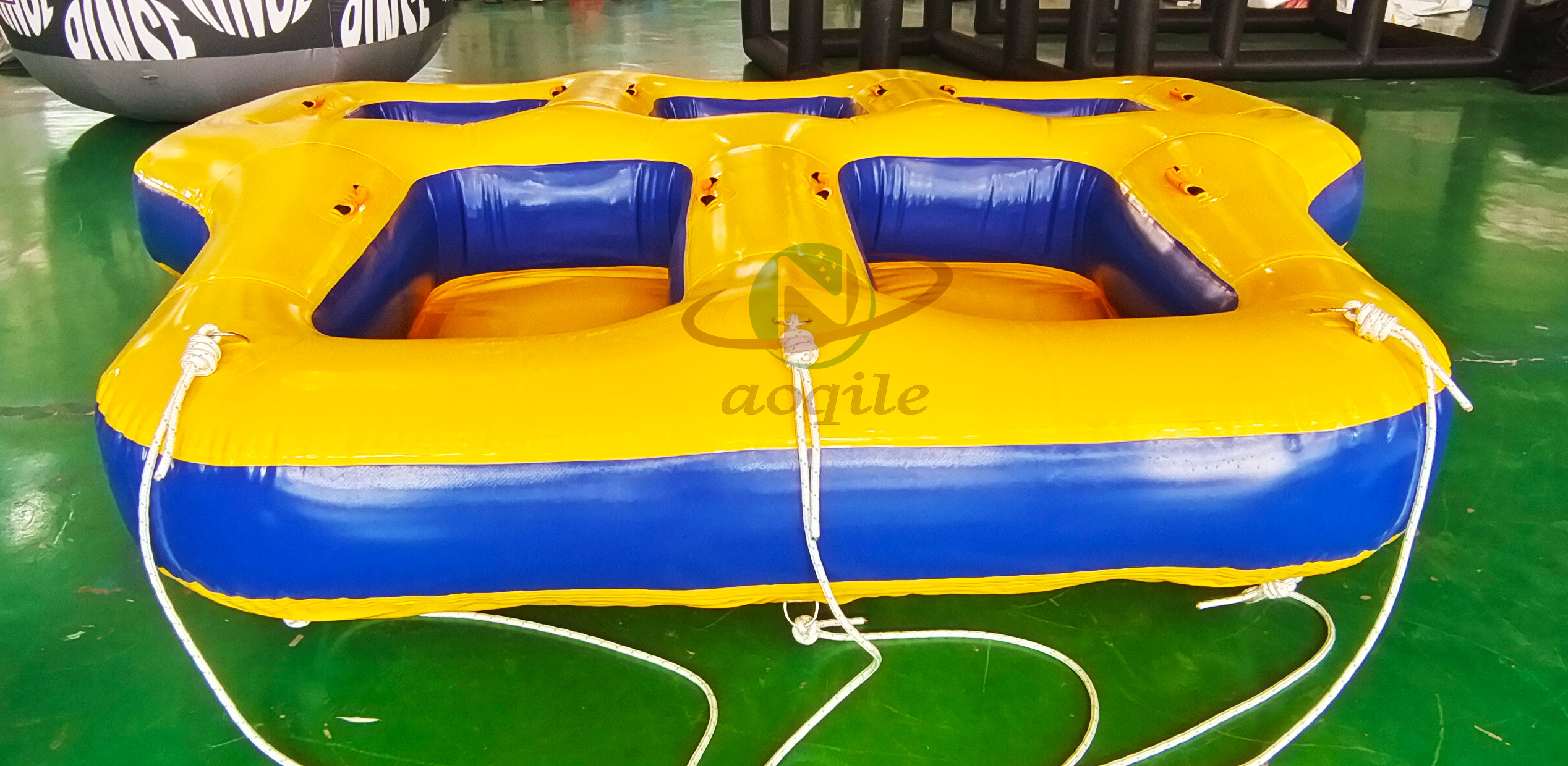 Barco inflable del buñuelo de los deportes acuáticos de la lona del PVC del Portable 0.9m m de la persona clásica del diseño 7