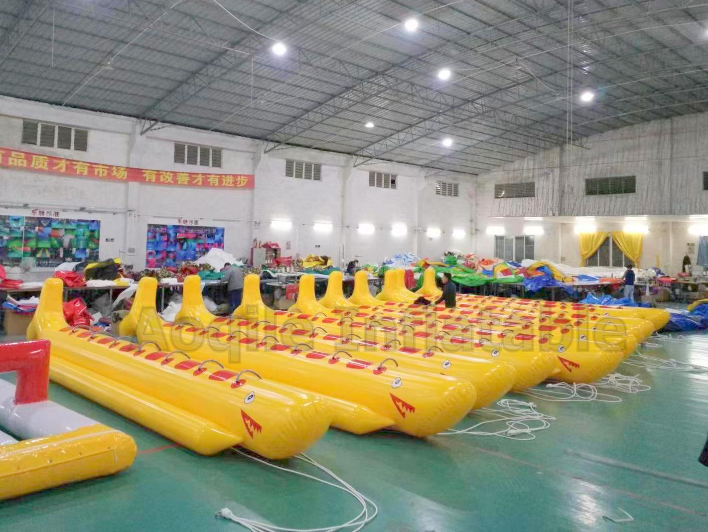 Agua inflable pez volador tobogán acuático tubo juguete inflable pez volador remolque Banana Boat