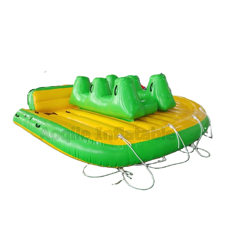 Gran oferta, barco inflable con forma de plátano, juguete inflable para agua, juego deportivo, pez volador inflable, esquí acuático remolcable