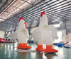 Pollo inflable de la mascota gigante al aire libre de encargo/viñeta de animal inflable del gallo del gallo para hacer publicidad