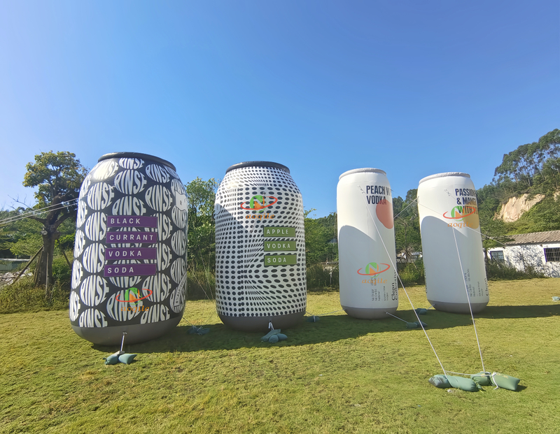 Publicidad de botella inflable para bebidas, suministros para fiestas, utilería