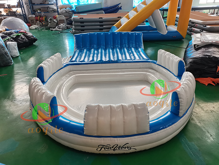 Sillón inflable flotante multifuncional, sofá con respaldo, isla flotante inflable